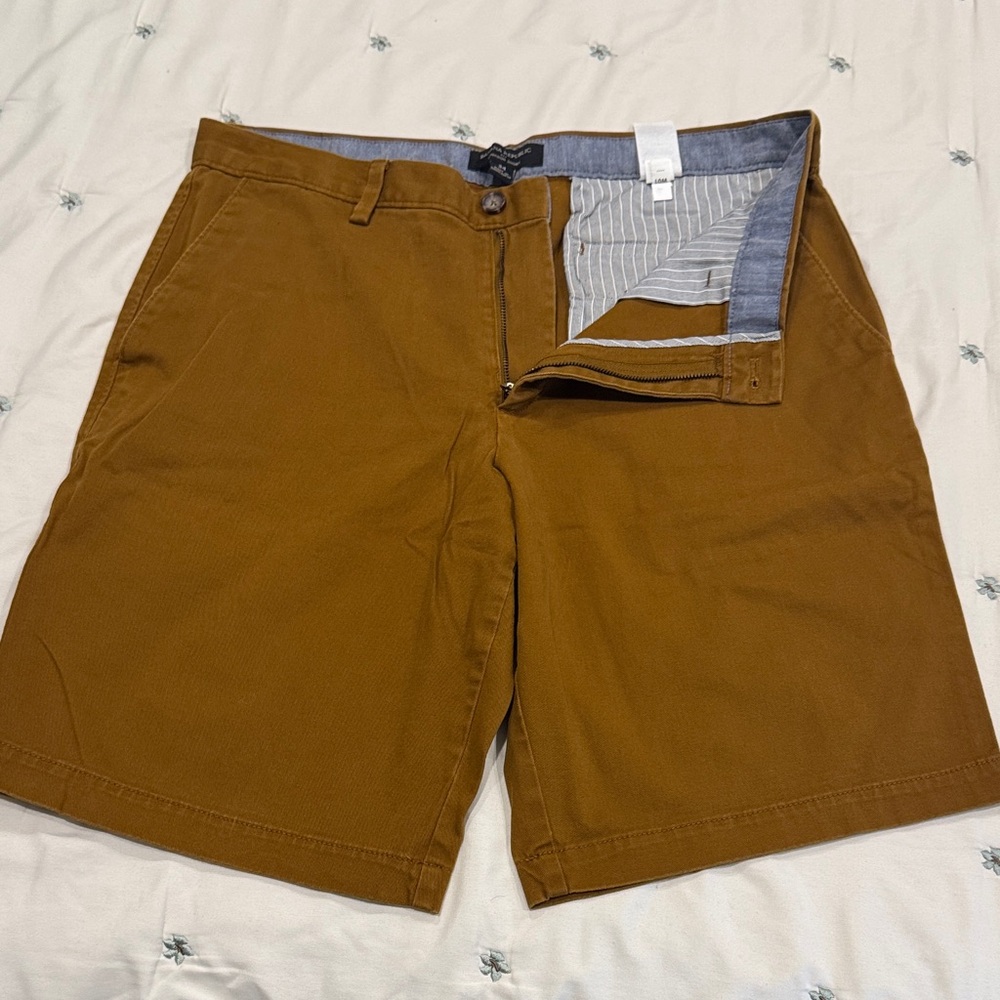 Banana Republic Tan Flat Front Shorts